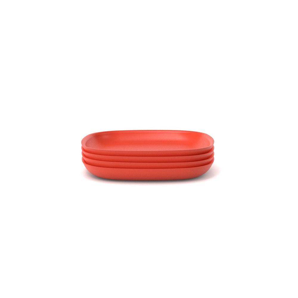Bamboo Side Plate - 4 Piece Set - Persimmon