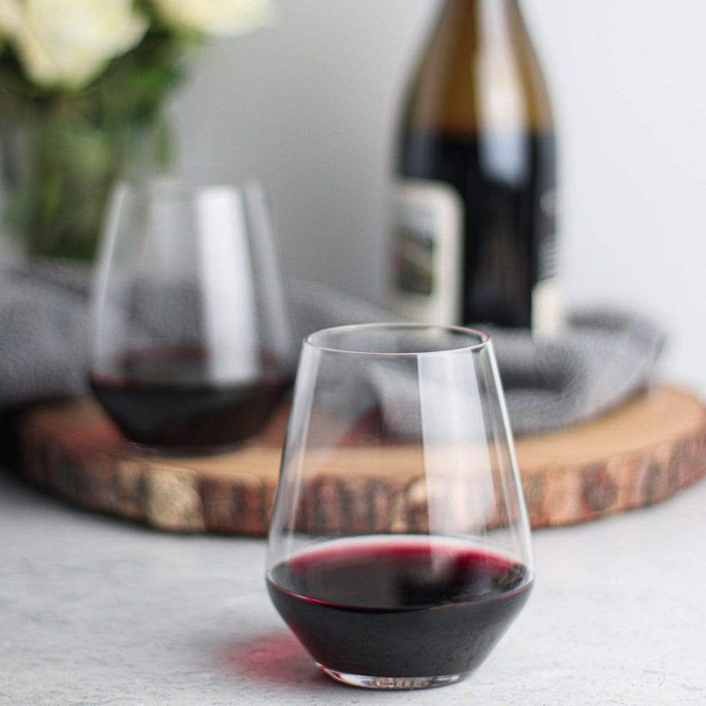 Libbey Signature Greenwich Stemless Wine Gift Set of 4, 18 oz - lily & onyx