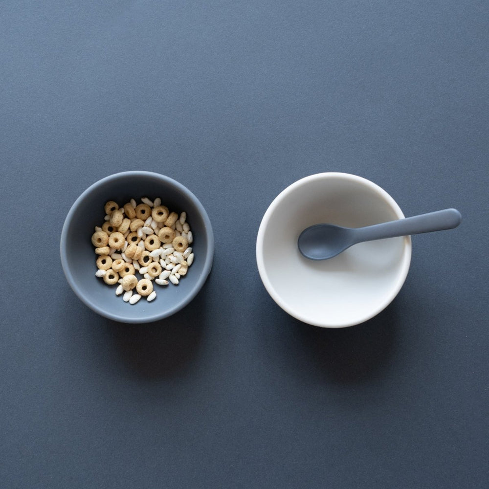 EKOBO Silicone Suction Baby Bowl Set - Cloud / Storm - lily & onyx