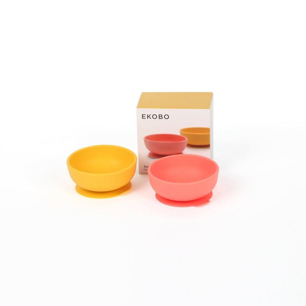 
                      
                        EKOBO Silicone Suction Baby Bowl Set - Coral / Mimosa - lily & onyx
                      
                    