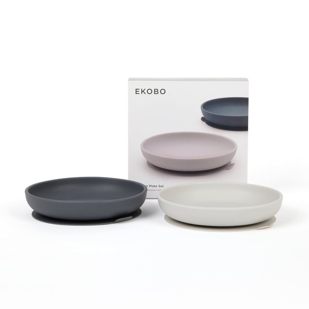 
                      
                        EKOBO Silicone Suction Baby Plate Set - Cloud / Storm - lily & onyx
                      
                    