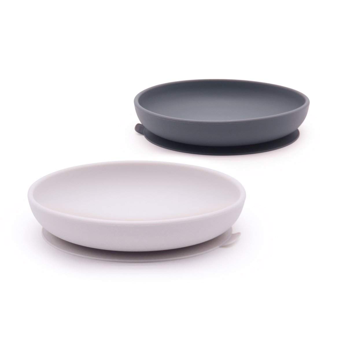 EKOBO Silicone Suction Baby Plate Set - Cloud / Storm - lily & onyx