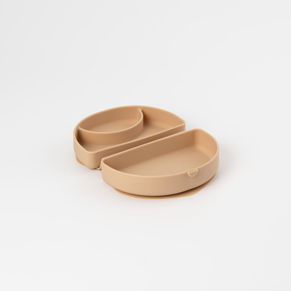 Miniware Silifold: Compact Children's Portable Plate - Almond Butter - lily & onyx