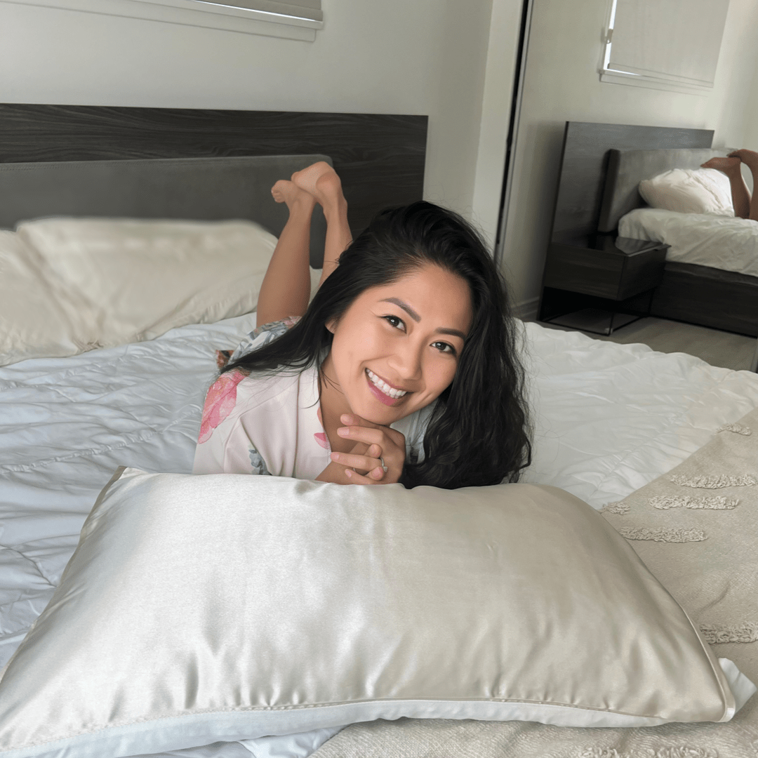 Silked LLC Golden Tan Satin Pillow Sleeve | 100% Satin Charmeuse
