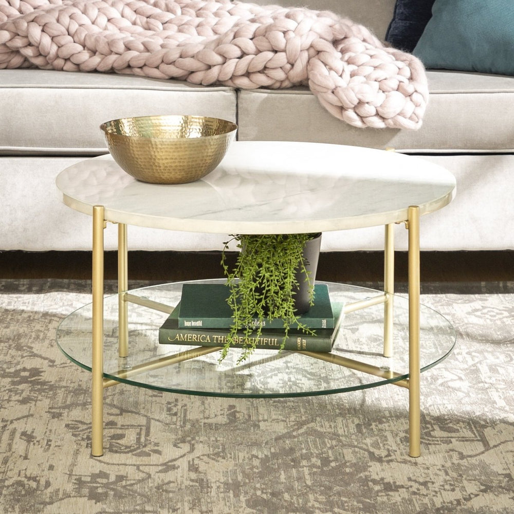 
                      
                        Walker Edison Simone Round Coffee Table - lily & onyx
                      
                    