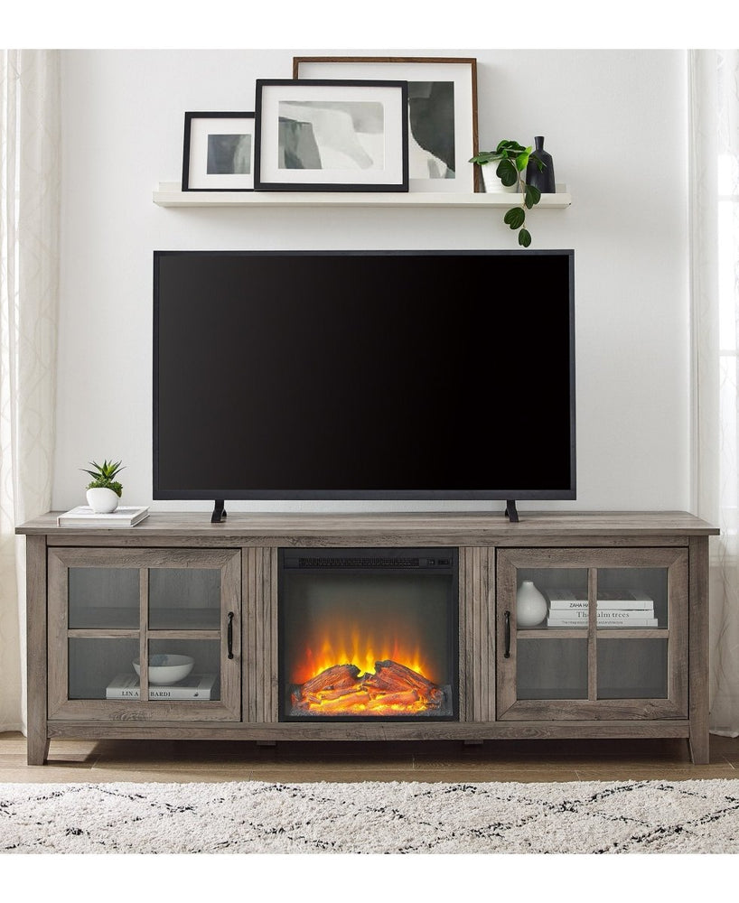 
                      
                        Walker Edison Simple Fireplace Console with Glass Doors - lily & onyx
                      
                    