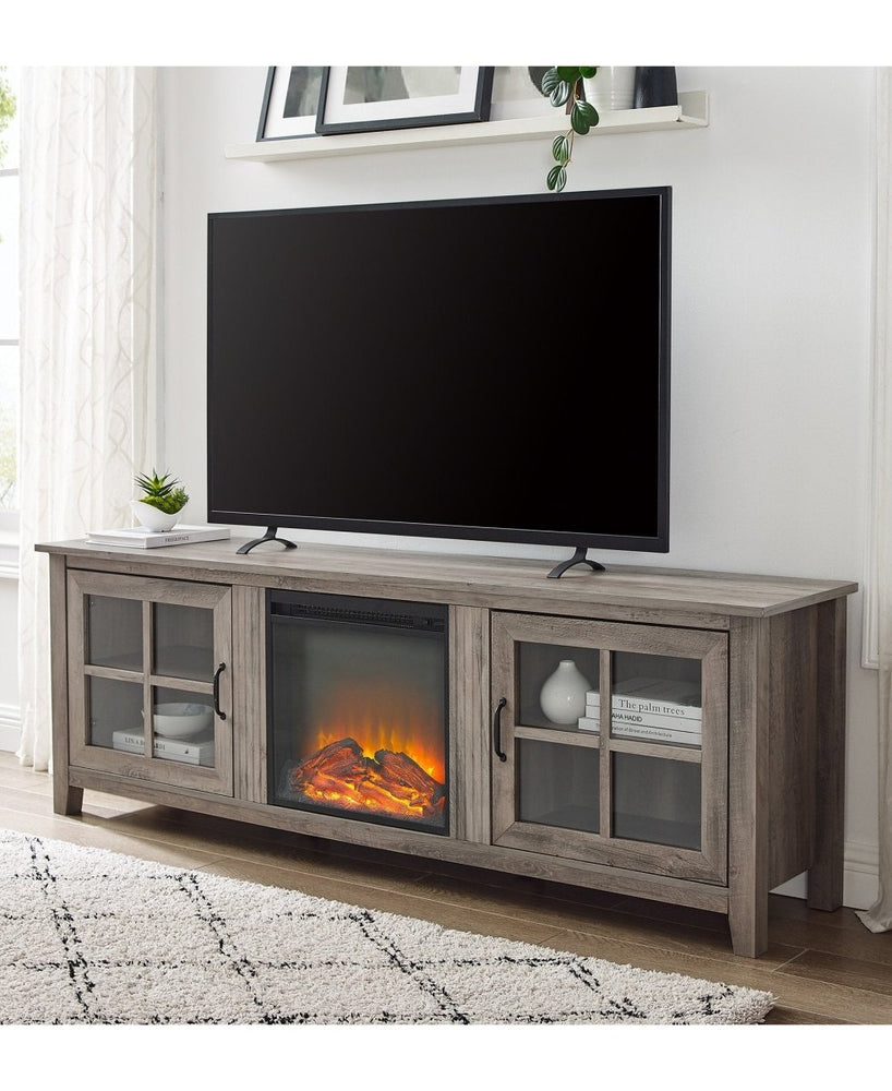 
                      
                        Walker Edison Simple Fireplace Console with Glass Doors - lily & onyx
                      
                    