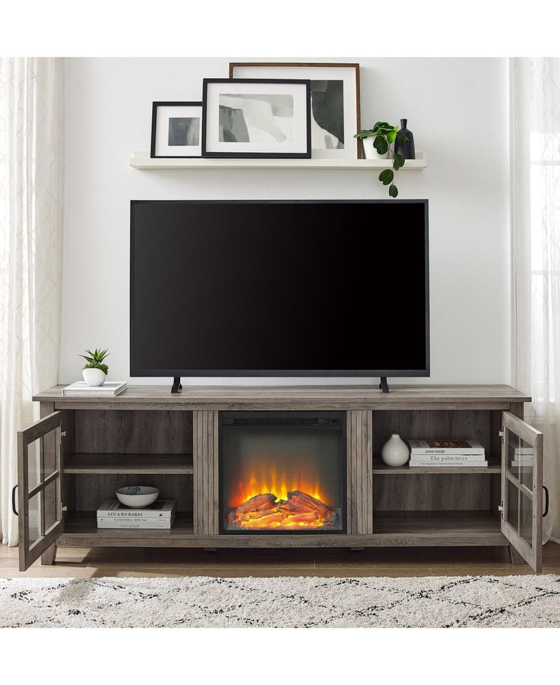 
                      
                        Walker Edison Simple Fireplace Console with Glass Doors - lily & onyx
                      
                    