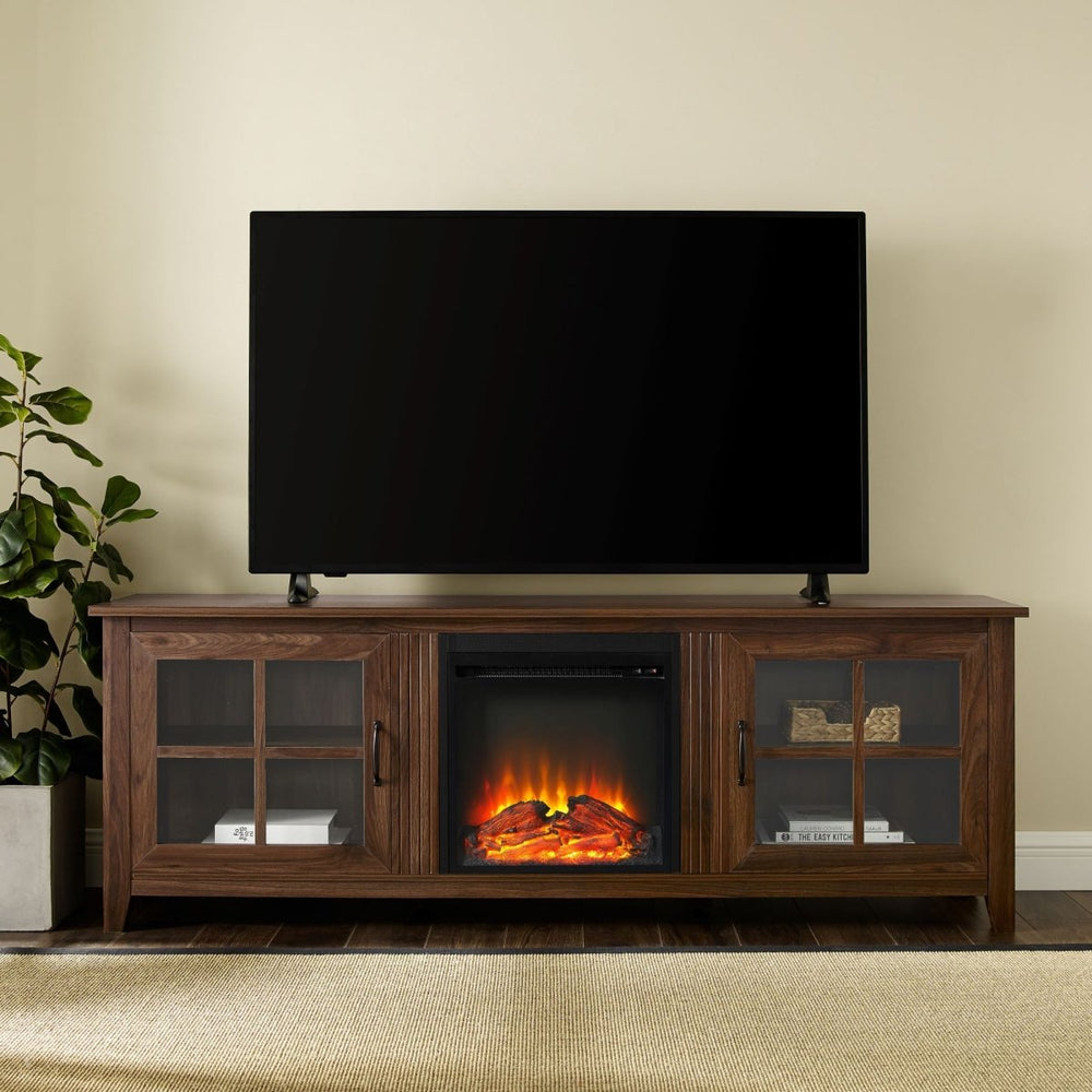 
                      
                        Walker Edison Simple Fireplace Console with Glass Doors - lily & onyx
                      
                    