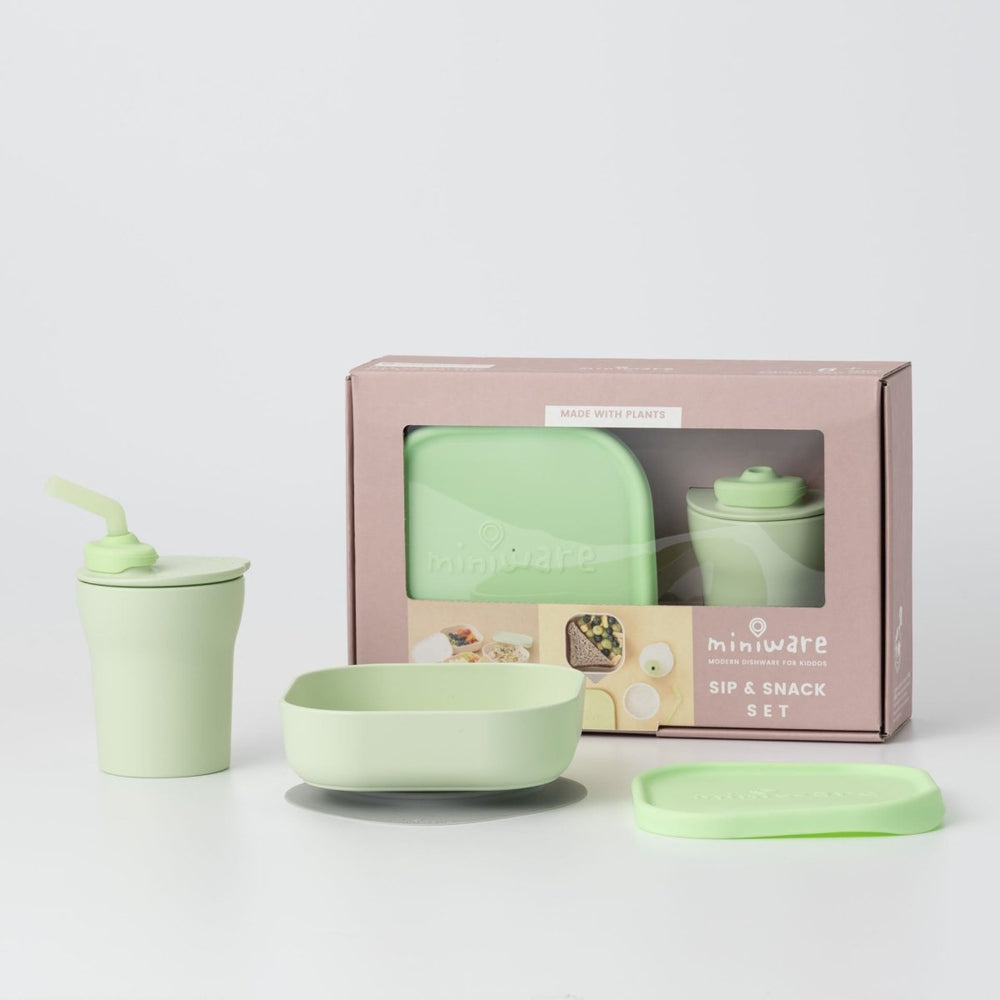 
                      
                        Miniware Sip & Snack: All Stages Cup and Bowl Set - Key Lime - lily & onyx
                      
                    