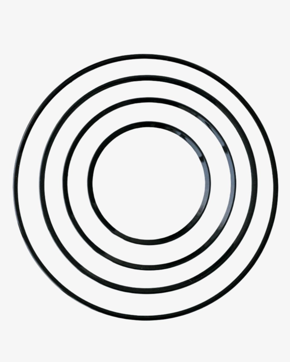 borrowed BLU Siren Dinnerware Plates | Clear + Black - lily & onyx