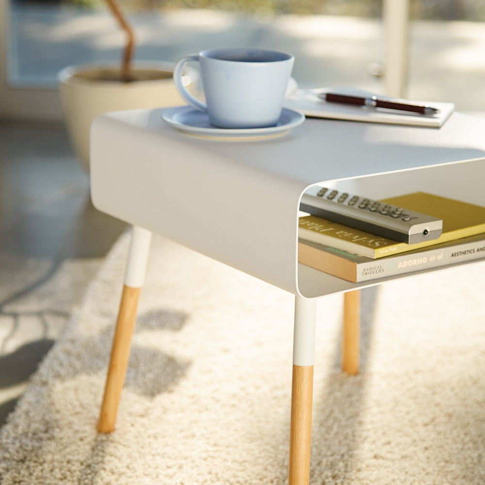 
                      
                        Steel Storage Table with Wood Legs, Tall - 23" H
                      
                    