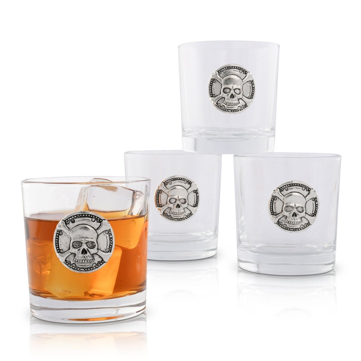 Arthur Court Designs Skull Bar Glasses, Set of 4 - lily & onyx