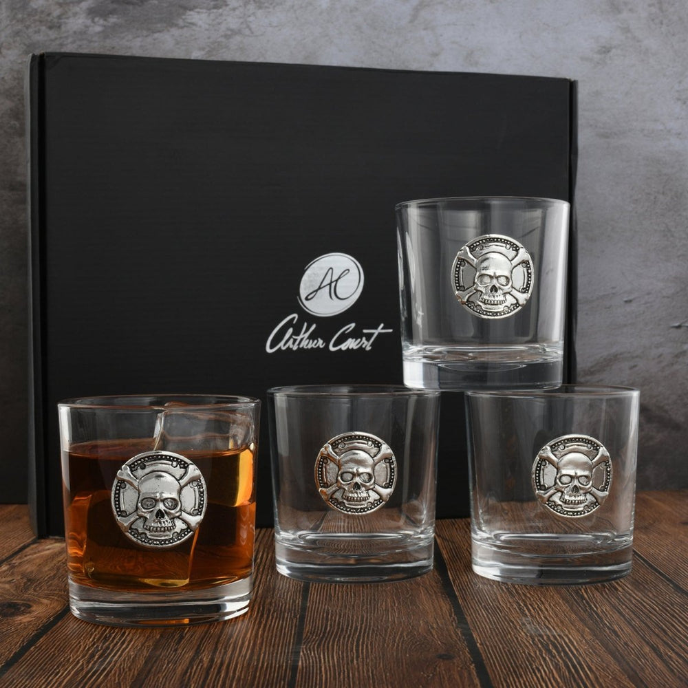 
                      
                        Arthur Court Designs Skull Bar Glasses, Set of 4 - lily & onyx
                      
                    