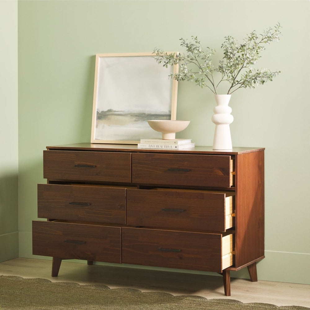 
                      
                        Walker Edison Sloane 6 - Drawer Modern Solid Wood Dresser with Metal Handles - lily & onyx
                      
                    