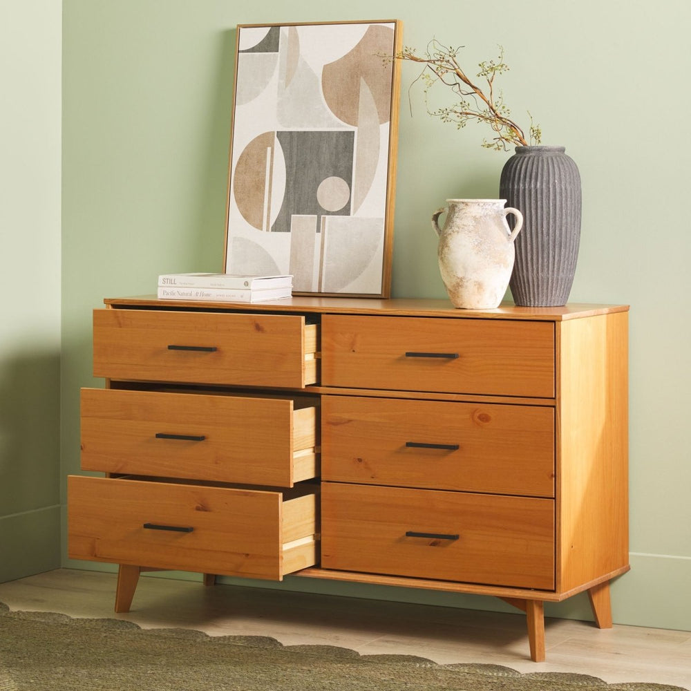 
                      
                        Walker Edison Sloane 6 - Drawer Modern Solid Wood Dresser with Metal Handles - lily & onyx
                      
                    