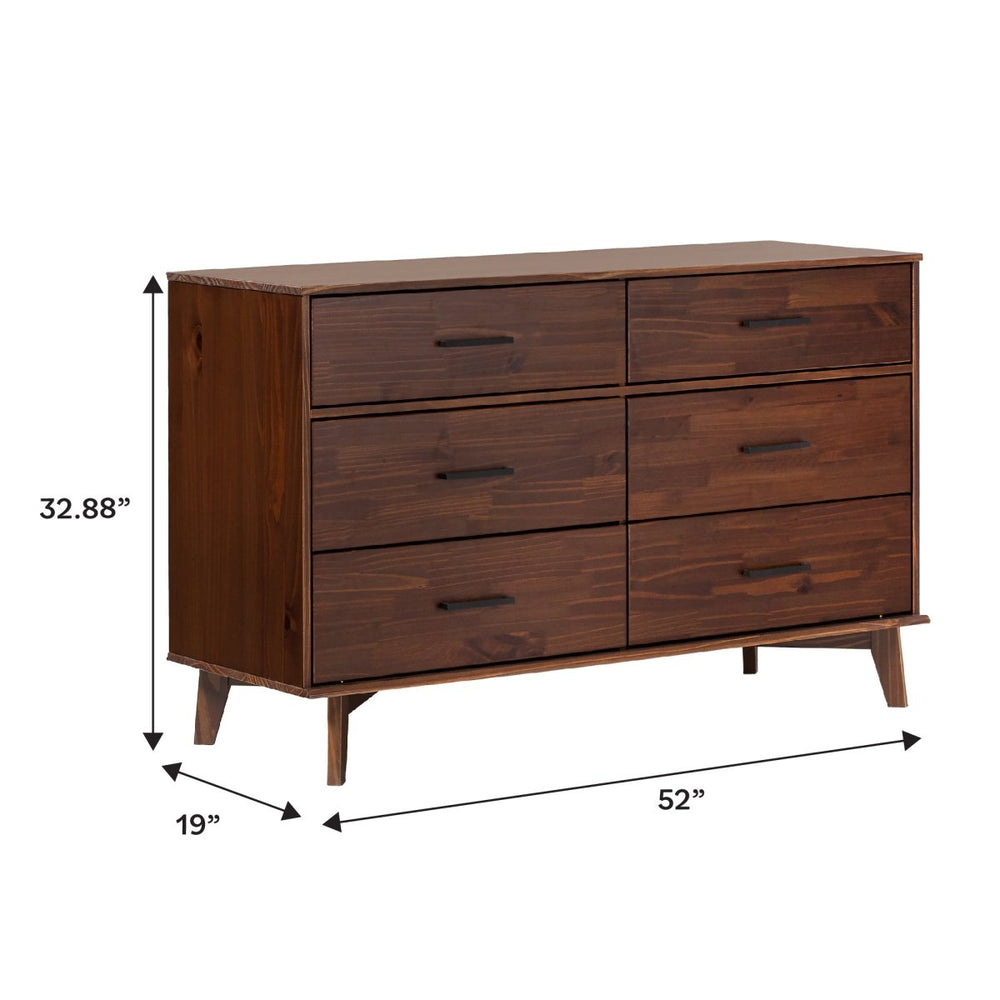 
                      
                        Walker Edison Sloane 6 - Drawer Modern Solid Wood Dresser with Metal Handles - lily & onyx
                      
                    