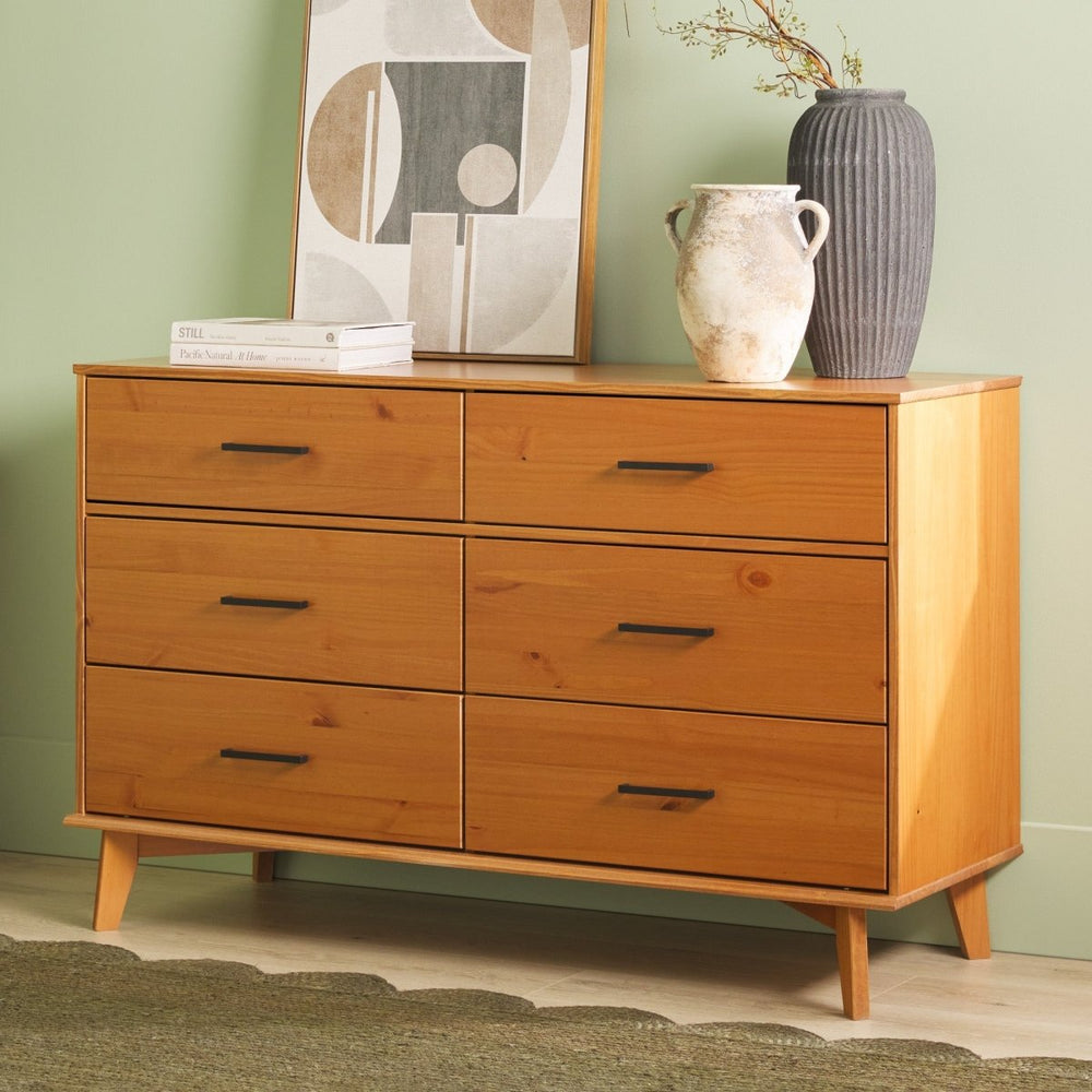 
                      
                        Walker Edison Sloane 6 - Drawer Modern Solid Wood Dresser with Metal Handles - lily & onyx
                      
                    