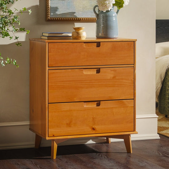 Walker Edison Sloane Mid Century Modern Solid Wood Dresser - lily & onyx