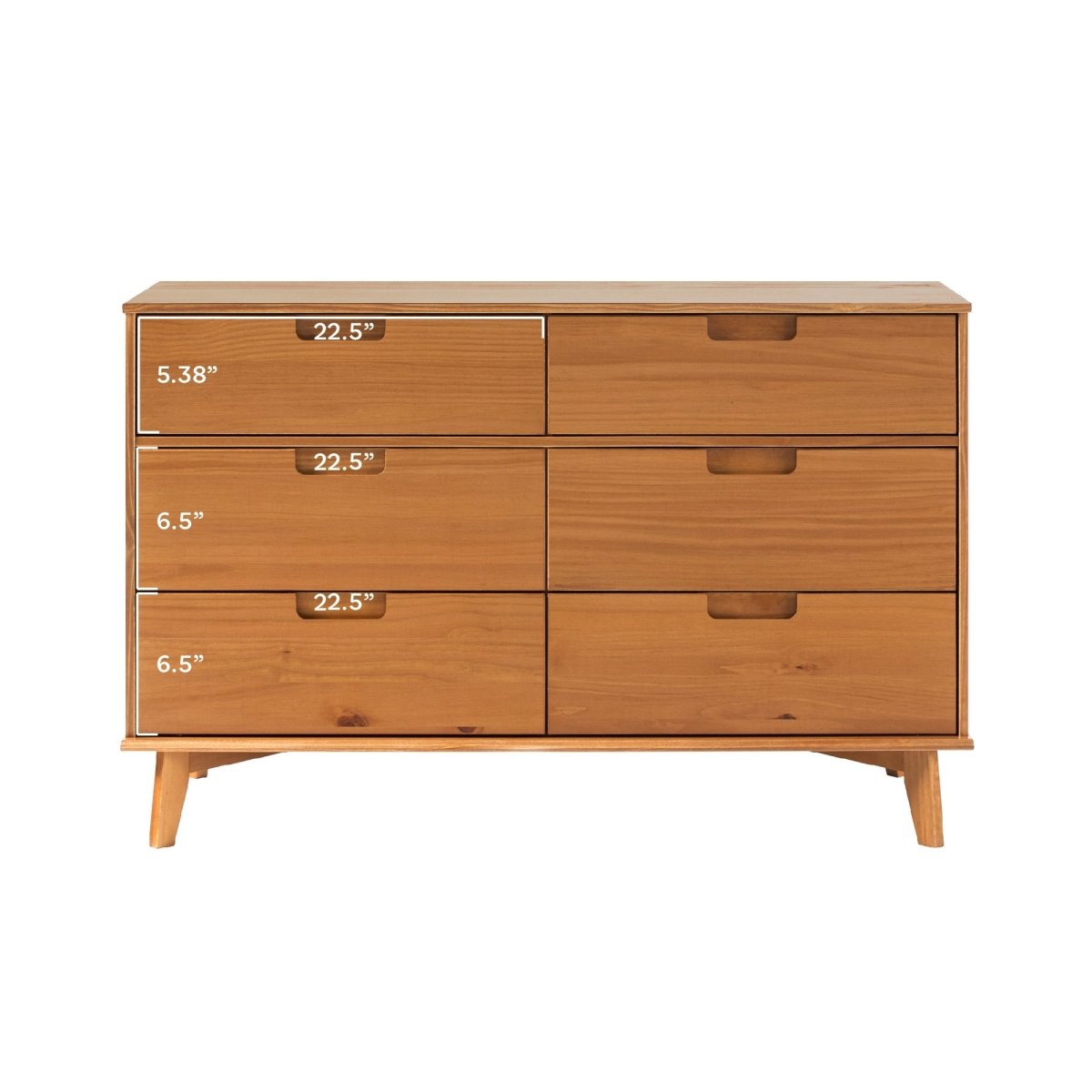 Sloane Mid Century Modern 6 Drawer Solid Wood Dresser Sloane Mid Century Modern 6 Drawer Solid Wood Dresser