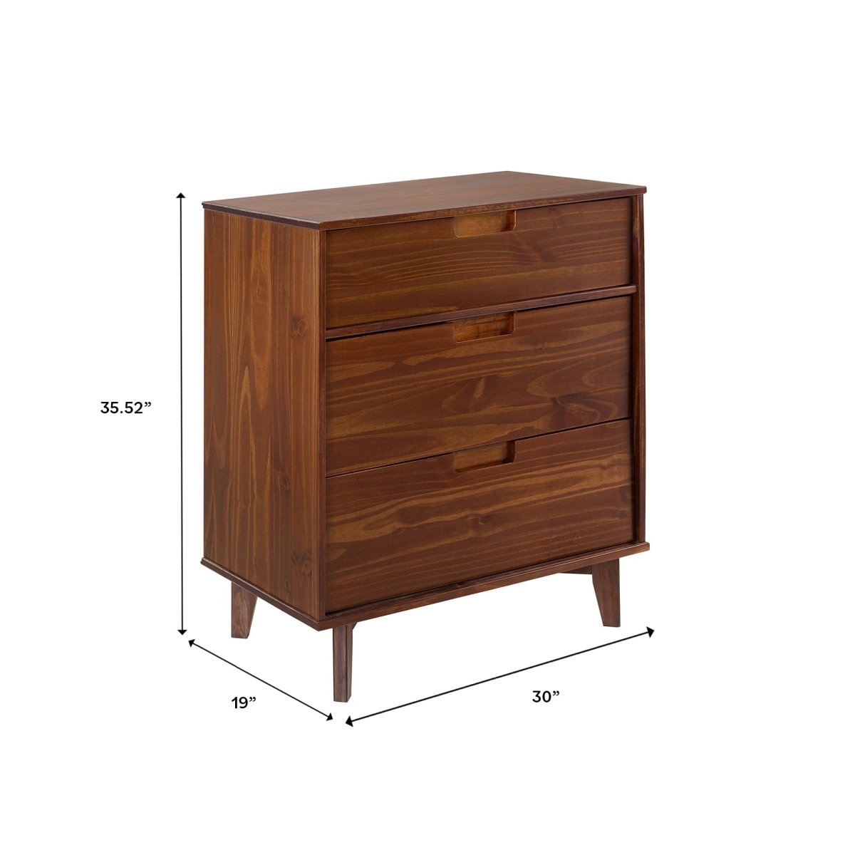 Walker Edison Sloane Mid Century Modern Solid Wood Dresser - lily & onyx