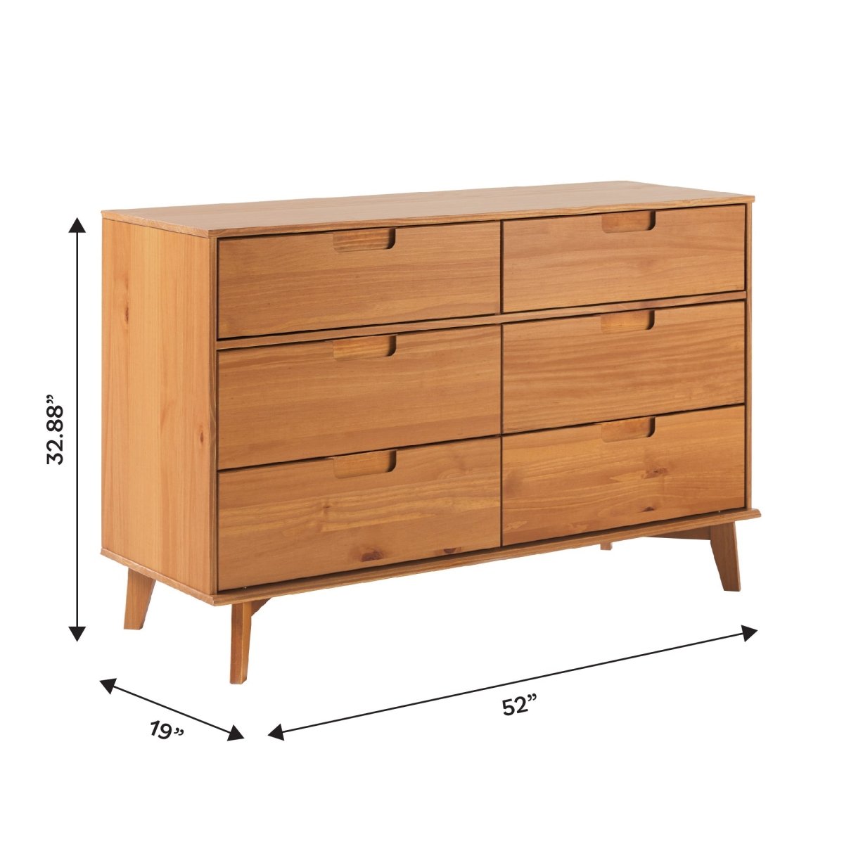 sloane mid century modern solid wood dresser Sloane Mid-Century Modern Solid Wood Dresser