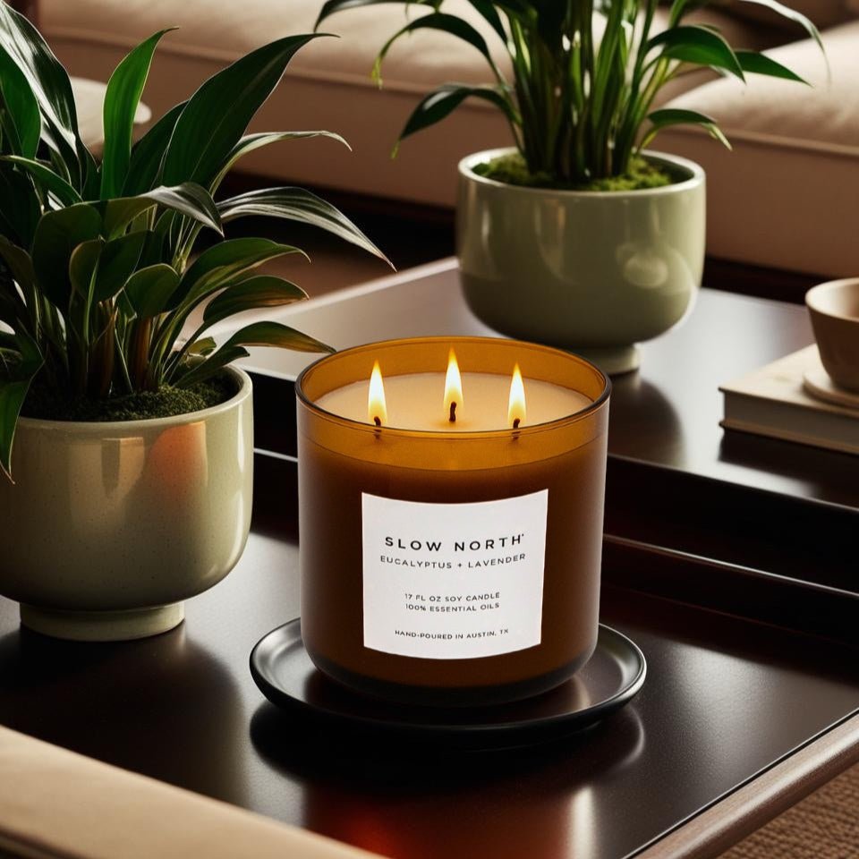 Slow North Eucalyptus + Lavender Signature 3 - Wick Candle