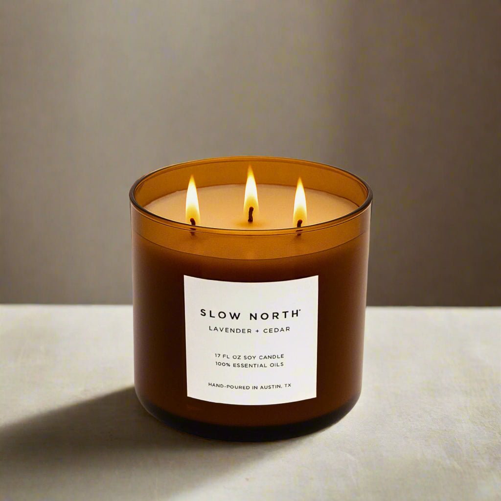 Slow North Lavender + Cedar Signature 3 - Wick Candle