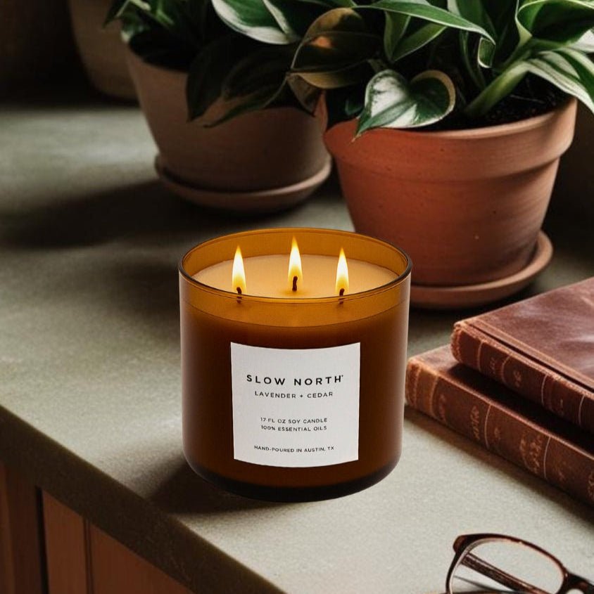 Slow North Lavender + Cedar Signature 3 - Wick Candle