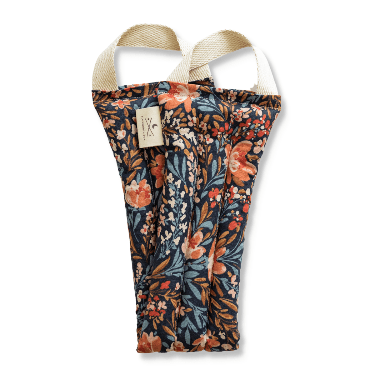 Slow North Lentil Neck Wrap - Heat & Cold Therapy, Cotton Linen, Floral