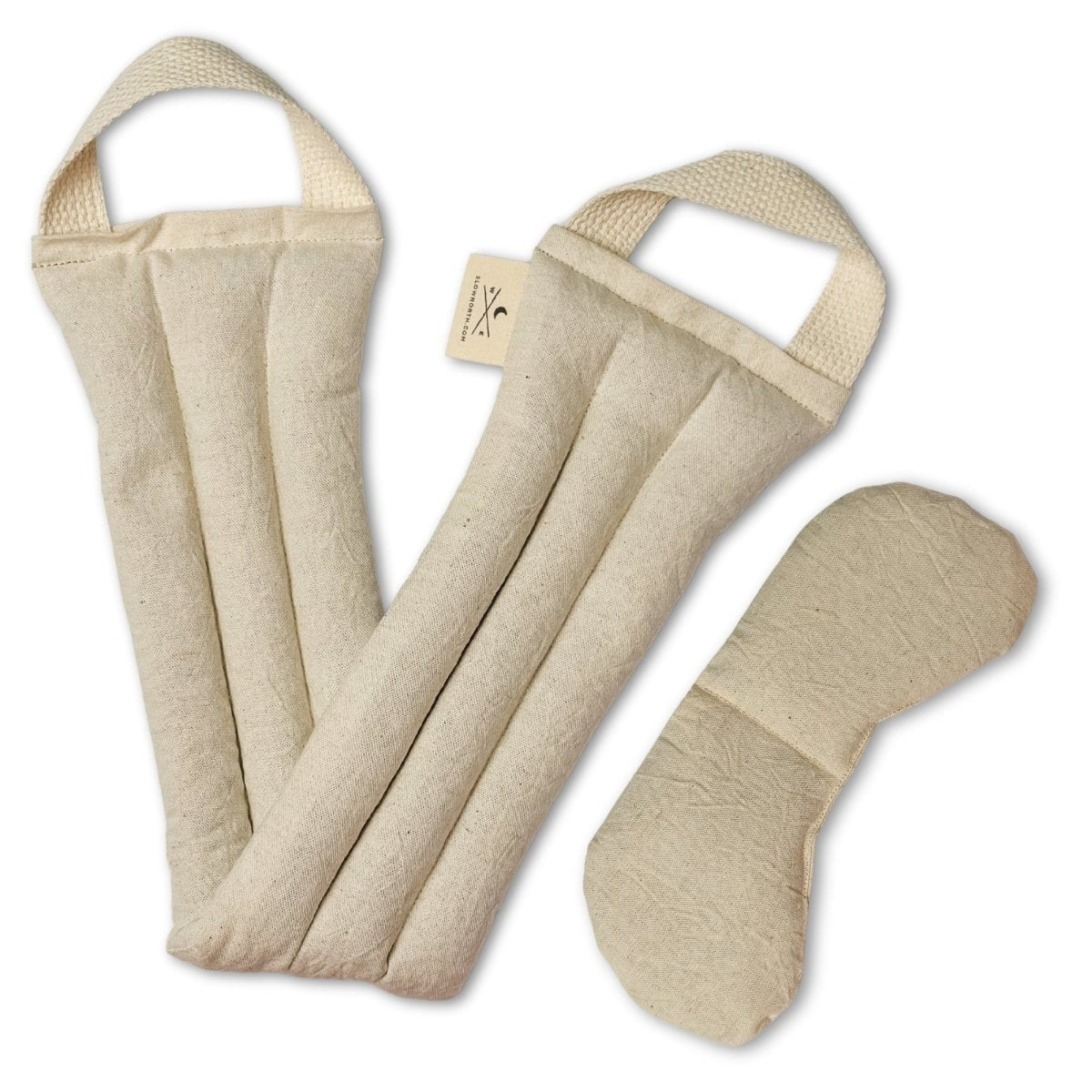 Slow North Linen & Cotton Eye Mask + Neck Wrap Bundle - Natural