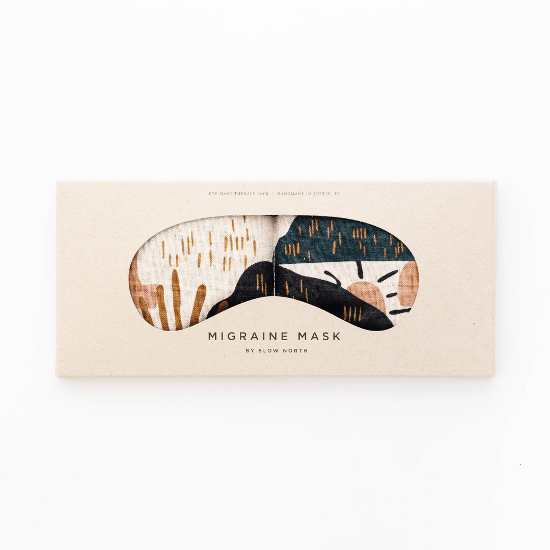 Slow North Linen & Cotton Eye Mask + Neck Wrap Bundle - Rainbow Hill