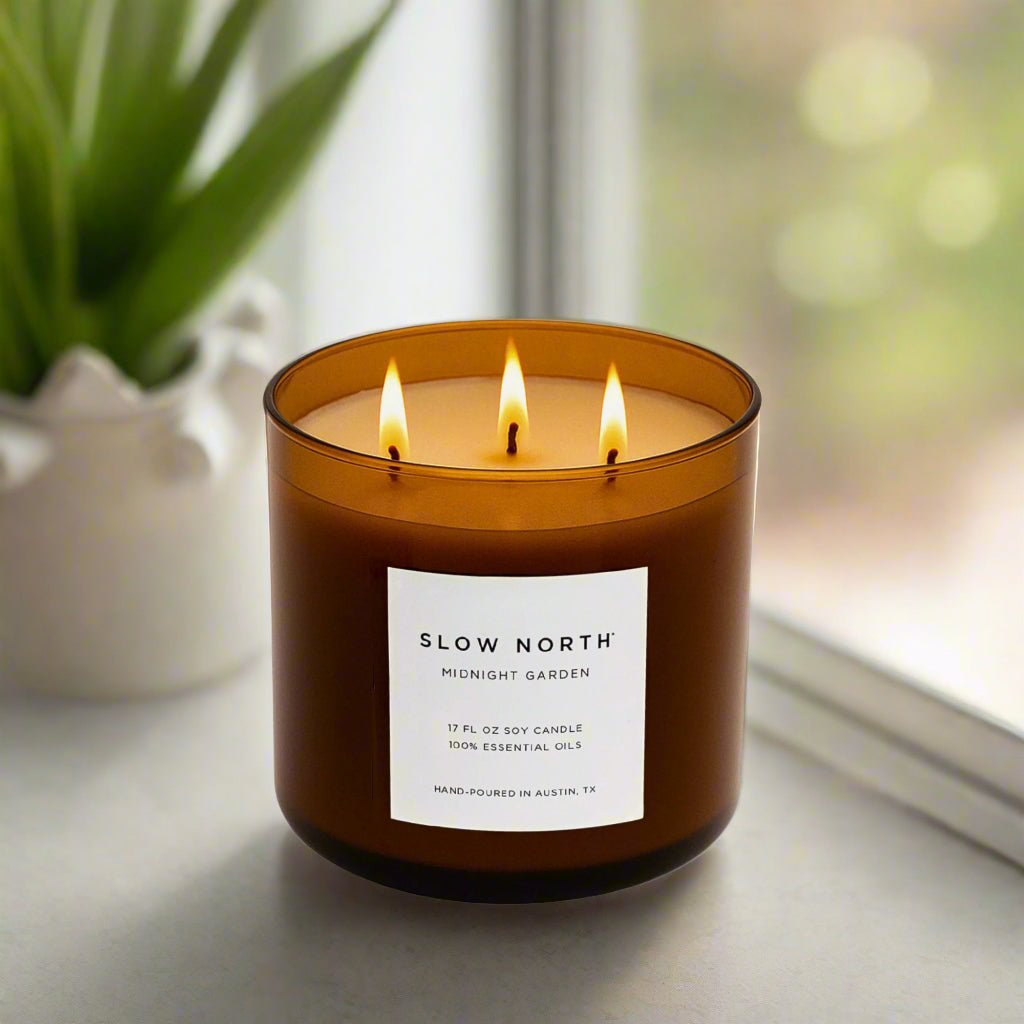 Slow North Midnight Garden Signature 3 - Wick Candle (Lavender + Rosemary + Geranium)