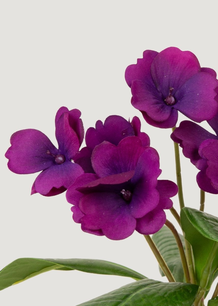 Afloral Small UV Treated Indoor/Outdoor Fake African Violet Bush - 8" - lily & onyx