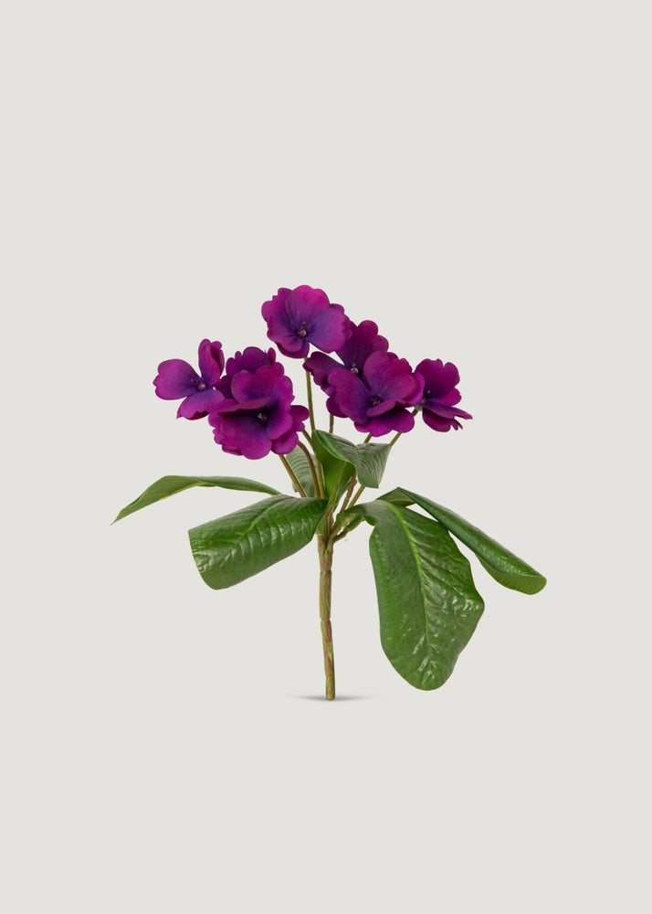 Afloral Small UV Treated Indoor/Outdoor Fake African Violet Bush - 8" - lily & onyx