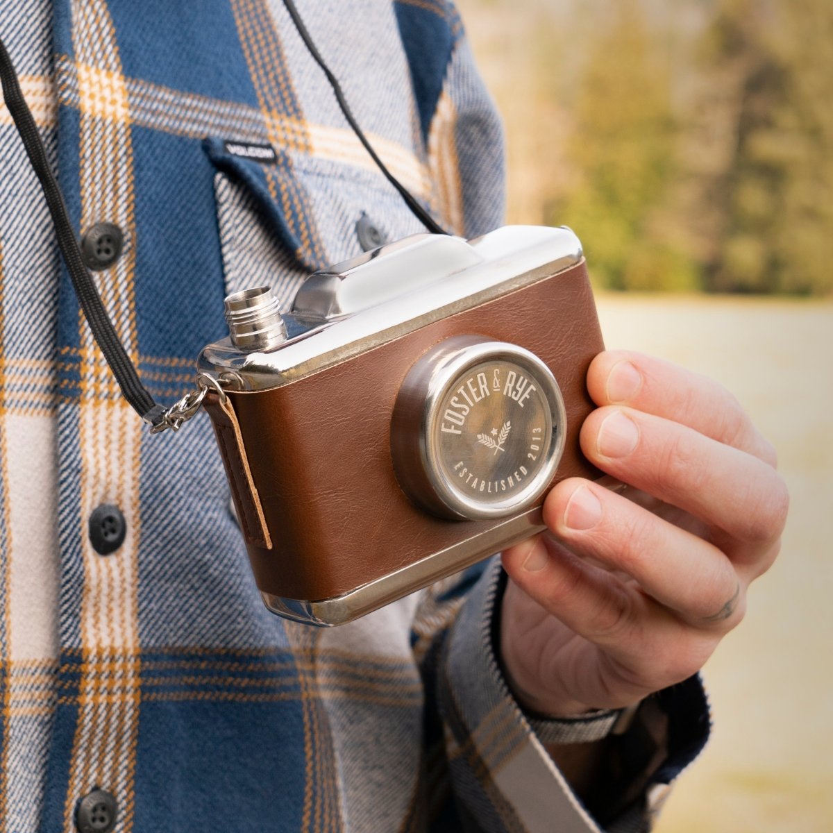 Foster & Rye Snapshot 11 oz Stainless Steel Flask - lily & onyx