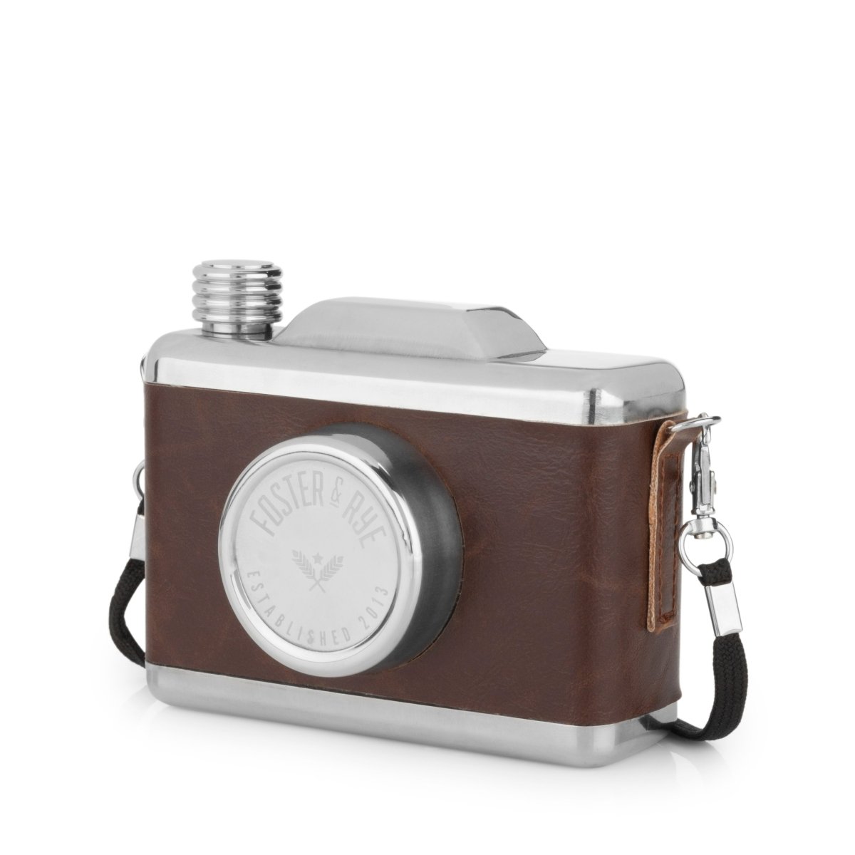 Foster & Rye Snapshot 11 oz Stainless Steel Flask - lily & onyx
