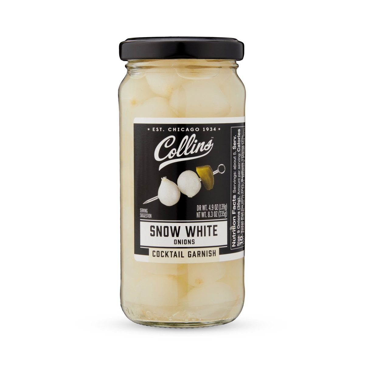 Collins Snow White Cocktail Onions, 8 oz - lily & onyx