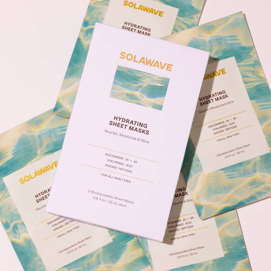 Solawave Hydrating Sheet Mask with Niacinamide & Hyaluronic Acid