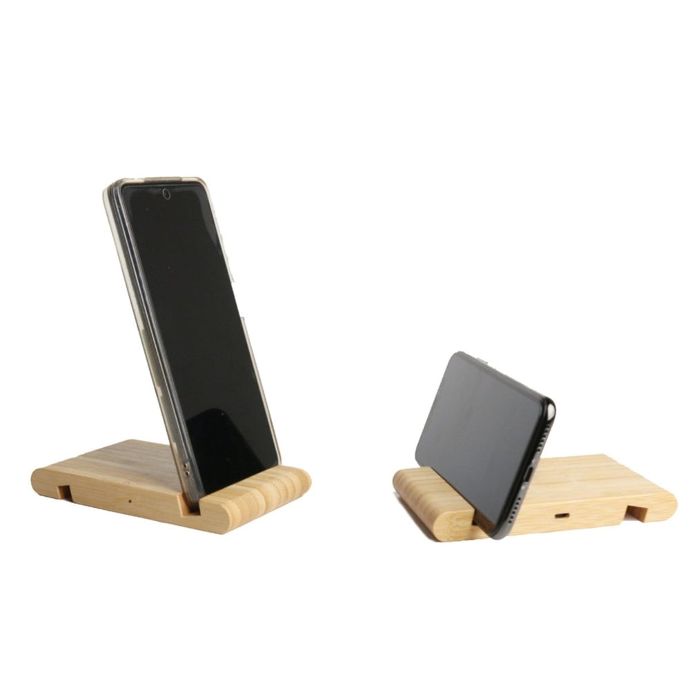 
                      
                        WUDN Solid Bamboo Pocket Phone Stand with Wireless Charger - lily & onyx
                      
                    