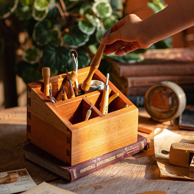 
                      
                        RusticReach Solid Wood Desktop Organizer, Small - lily & onyx
                      
                    