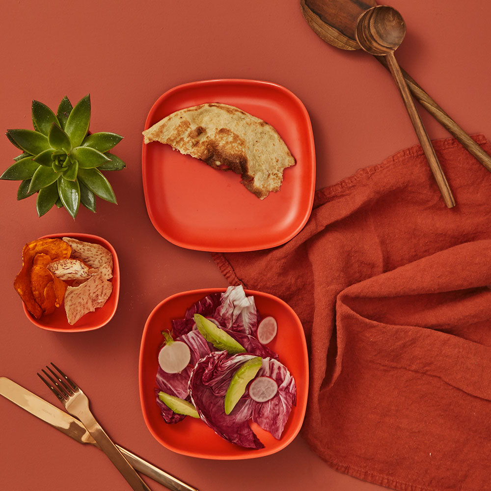 Bamboo Solo Salad Bowl, Set of 4 - Persimmon