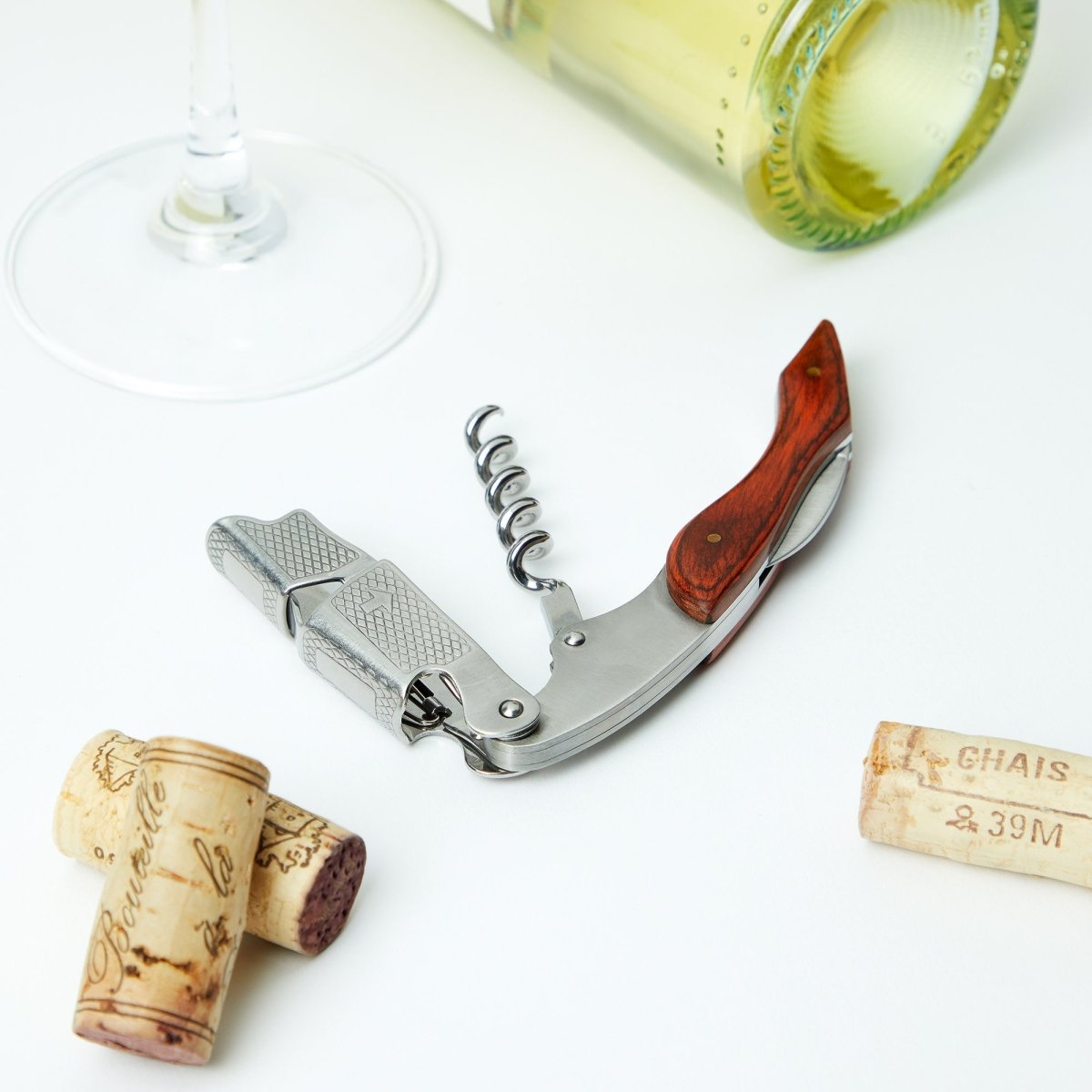 True Sommelier Professional Corkscrew with Wood Handle - lily & onyx
