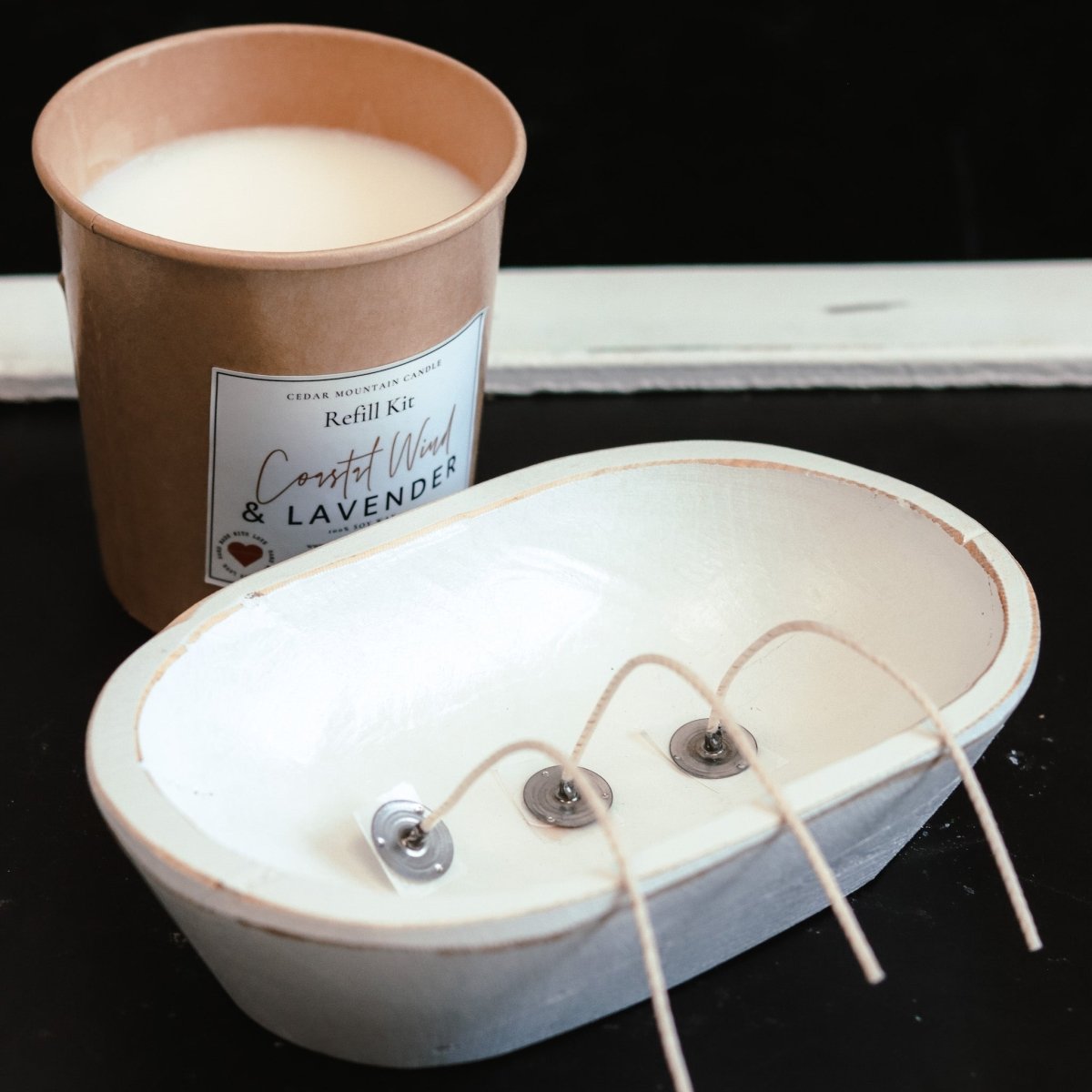 Cedar Mountain Candle Soy Candle Refill Kit, 16 oz - lily & onyx