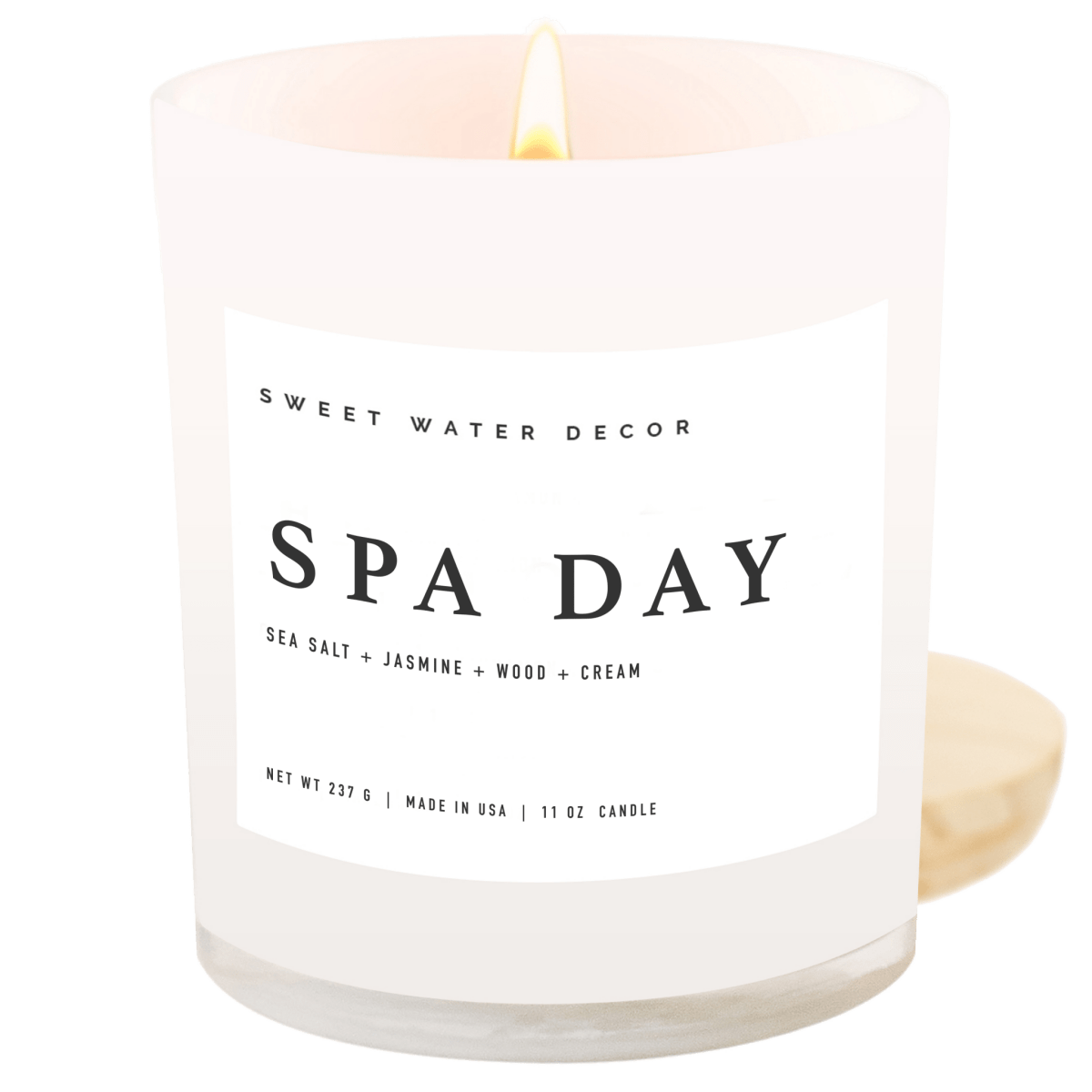 Sweet Water Decor Spa Day Soy Candle - White Jar - 11 oz - lily & onyx
