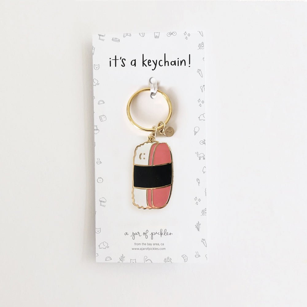A Jar of Pickles Spam Musubi Keychain - lily & onyx