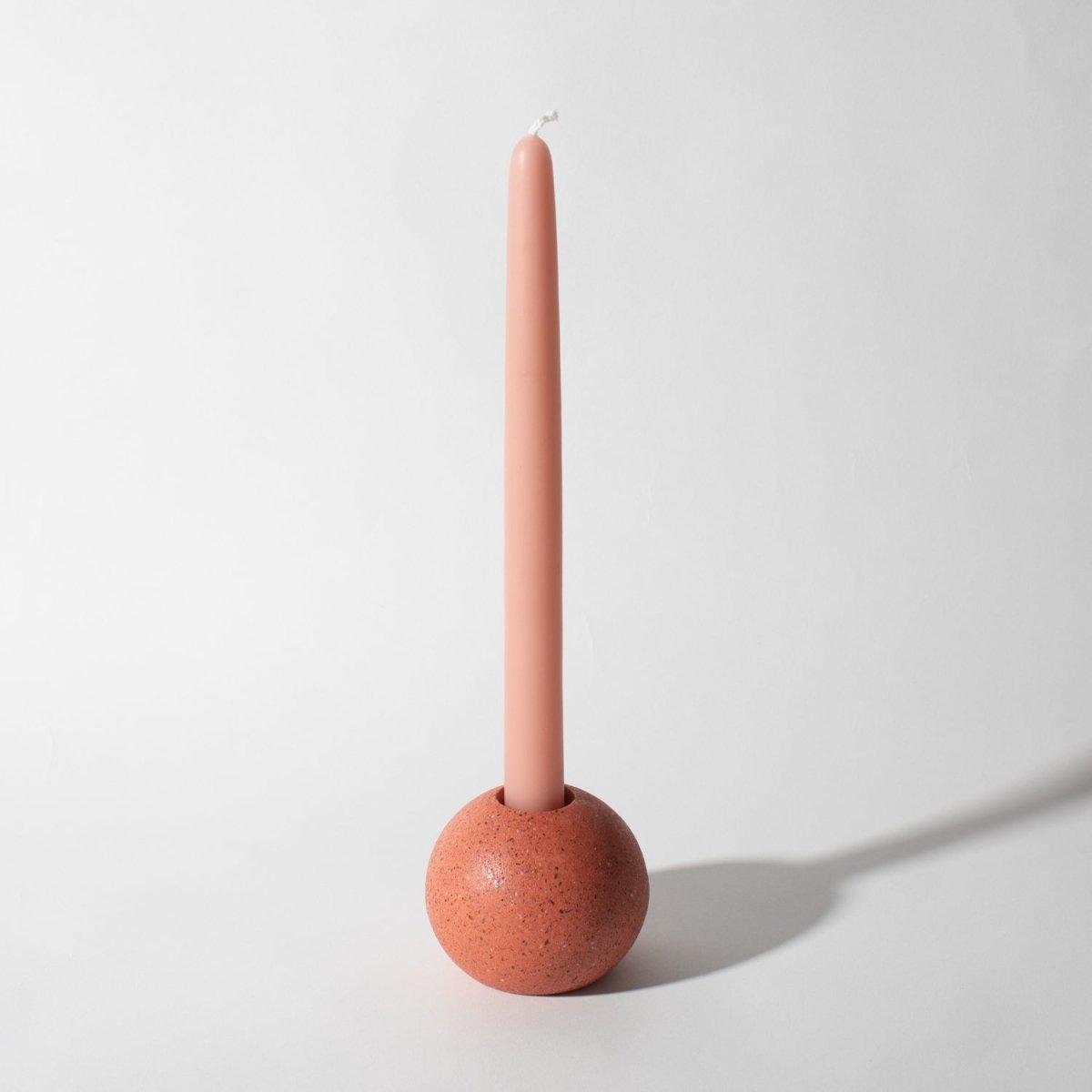 Pretti.Cool Sphere Candlestick Holder | Coral Terrazzo - lily & onyx