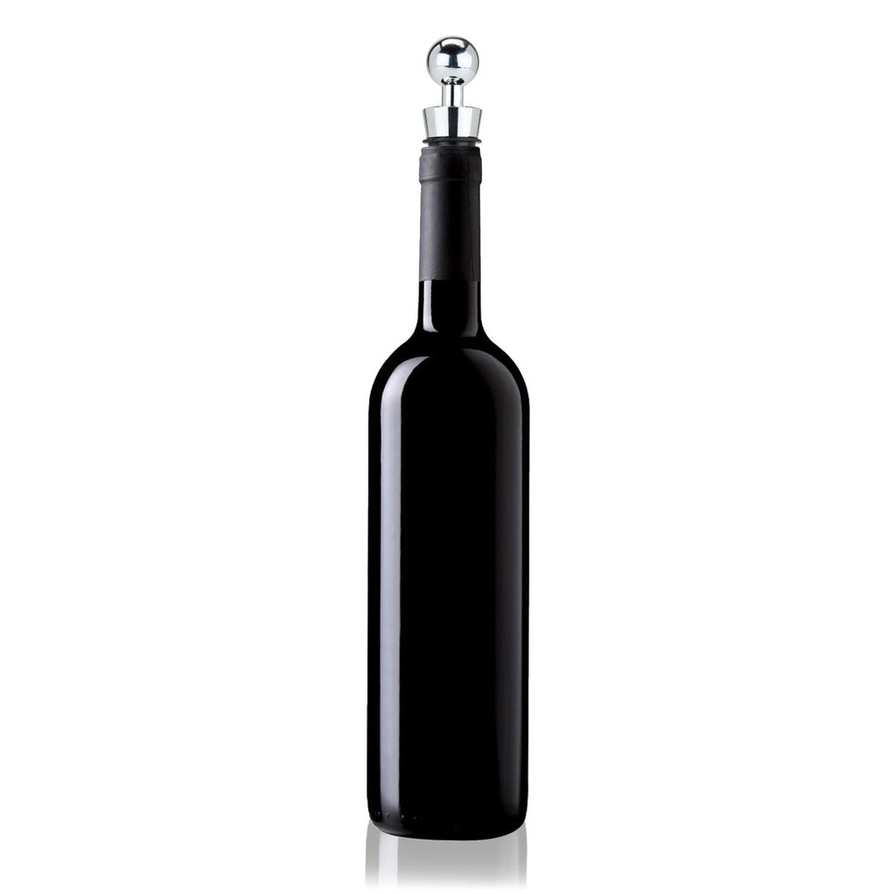 True Sphere Zinc Alloy Bottle Stopper in Chrome - lily & onyx