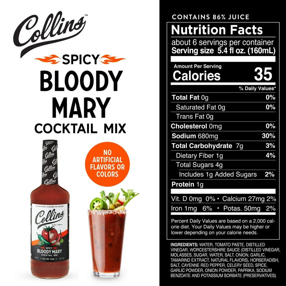 
                      
                        Collins Spicy Bloody Mary Cocktail Mix - lily & onyx
                      
                    