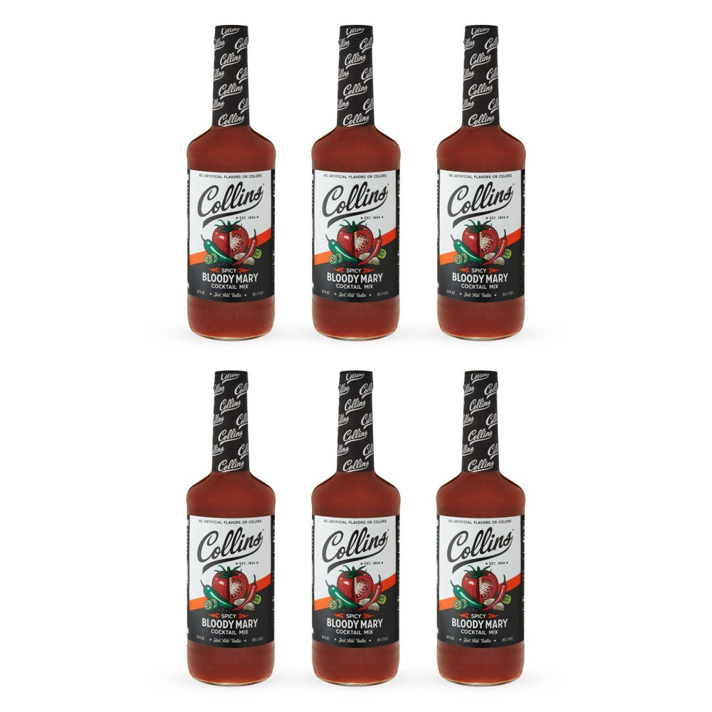 Collins Spicy Bloody Mary Mix, 32 oz - Set of 6 - lily & onyx